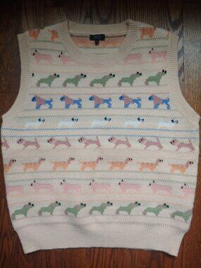 Debut Dog Print Sweater Vest